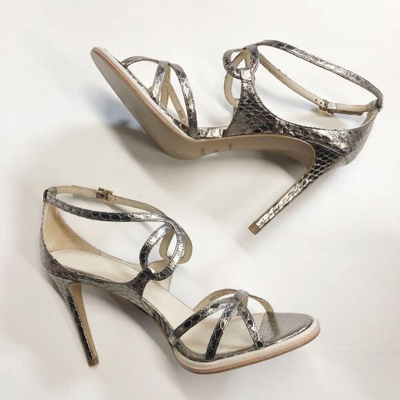 See By Chloe Snake Print High Heel Strappy Sandals - Picture 2 of 9